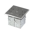 thumbnail image 5 of ENERLITES 975549-S-D Floor Box Kit, 2 Gang 20A Tamper / Weather Resistant Duplex Receptacle / Datacom Ports, UL Listed - Nickel Plated Brass, 5 of 5