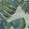 thumbnail image 4 of 5' x 8' Teal or Green Tropical Leaves Indoor Area Rug, 4 of 4