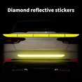 thumbnail image 2 of 5pcs/set Car Warning Stciker Reflective Trunk Car Warning Stciker Reflective Stripe Self Adhesive Universal Car Rear Reflector, Yellow, 2 of 6