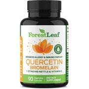Forest Leaf Quercetin with Bromelain Sinus Relief & Immune Support Supplement, 90 Capsules
