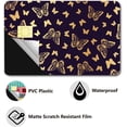 thumbnail image 3 of Gold Butterfly Credit Card Skins Debit Card Skin Sticker Covering Personalizing Bank Card Protecting Decals Waterproof Removable No Bubble Slim for Transportation Key Card Black 7.3x5.4Inch, 3 of 8