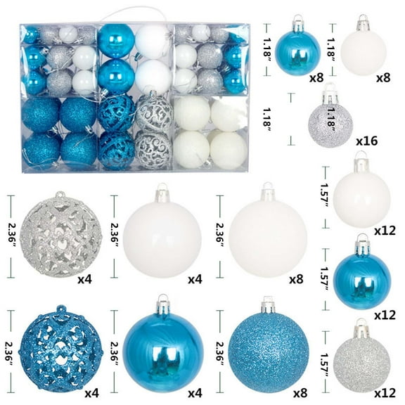 Holiday Discounts Bigersell Christmas Balls New 100pcs Christmas Ball Red Green Gold Gift Box Set Christmas Tree Accessories Beads Gift Box Christmas Decoration Pendant E
