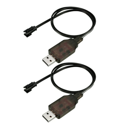 2pcs SM-2P Positive USB Charging Cable For RC Car 7.2V 250mA Ni-MH Ni-CD (Best 7.2 V Nimh Battery)