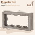 thumbnail image 5 of Walsunny Farmhouse Console Table, 63 Inch Scalloped Industrial Wooden Storage Entryway Accent Table, Wavy Console Table for Living room, Ivory White, 5 of 8