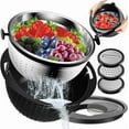 thumbnail image 3 of Multifunctional Colander Set,4-1 Colander with Bowl Set - Rotatable Strainers for Kitchen, Food Strainers with Grater,Rotatable Food Bowls for Rinsing Fruits Vegetables, 3 of 7