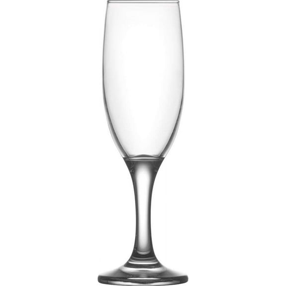 Madison - Clear Glass Champagne Flutes, 8.25 Ounce | Perfect for Parties, Weddings, and Everyday – Made From Thick and Durable Glass – Dishwasher Safe – Set of 6 Sparkling Wine Glasses
