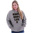 thumbnail image 3 of US Army Wife Life Military Logo Women Plus Size Hoodie Brisco Brands 2X, 3 of 3