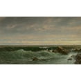 thumbnail image 2 of William Trost Richards 24x16 Gold Ornate Framed and Double Matted Museum Art Print Titled - The Evening Sea, Brigantine, Shoals, 2 of 4