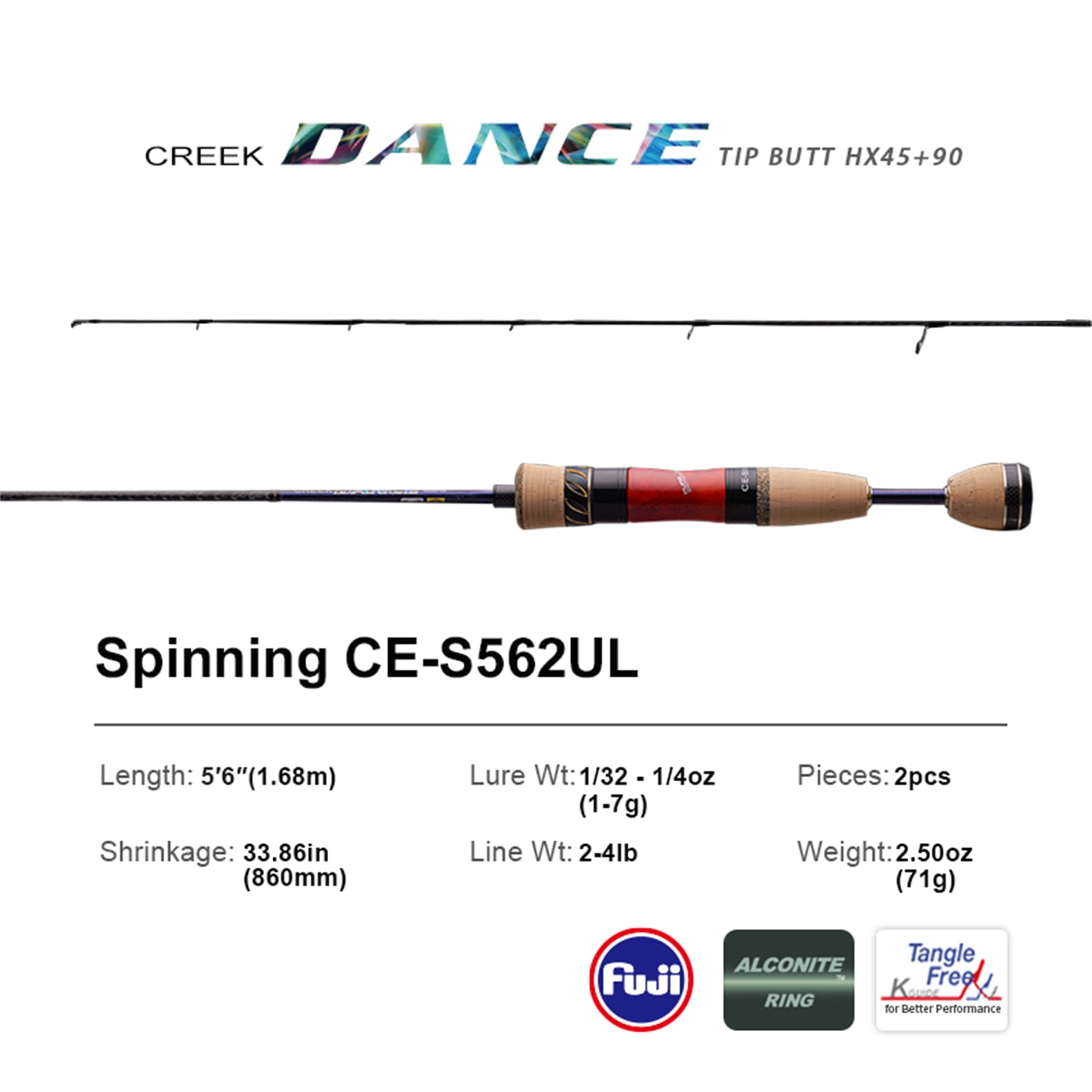 PURELURE CREEK DANCE Trout Rod BFS Fishing Casting UL Spinning FUJI Guide Light Travel Rod Stream Ejection Fishing Lure Rod