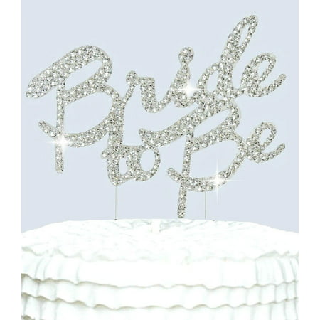 Bride to Be Cake Topper Crystal Bridal Shower Cake
