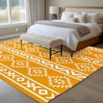 thumbnail image 4 of Yellow Boho Area Rugs 5'x7', Washable Small Throw Rugs for Laundry Room Playroom, Abstract Geometric Bohemia Ethnic Striped Indoor Outdoor Rug Non-Slip Low Pile Carpet Runner Reversible Floor Mats, 4 of 8