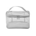 thumbnail image 1 of Bolsas de maquillaje de cuerda de gran capacidad de 1 pieza para vacaciones y viajes de negocios, tela de malla gris, 1 of 1
