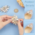 thumbnail image 3 of 2 PCS Crystal Shoe Clips Golden Color Alloy Shoe Clips Crystal Rhinestone Shoe Buckles Floral Pattern Shoe Buckles Removable Shoe Decoration for Shoes High Heel Wedding Shoe Charms, 3 of 7