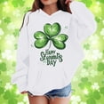 thumbnail image 2 of IWRICH Happy St. Patrick's Day Hoodies for Girls Printed Shamrock Sweatshirts Saint Patrick's Tops,Size 3-14 Years White 160, 2 of 4