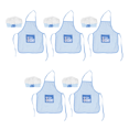 thumbnail image 1 of 5X Tablier de Chef pour Enfants Garçon Fille Junior Cadeau (Bleu), 1 of 9