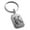 Silver, variant on Stainless Steel Letter K Initial Floral Monogram Engraved Small Rectangle Dog Tag Charm Keychain Keyring