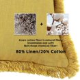 thumbnail image 2 of Pack of 2 Linen Pillow Covers with Tassels Fringed Decorative Rustic Natural Throw Pillowcase Cushion for Couch Sofa Bedroom, 2 of 6