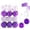 Purple, variant on AZXY 24pc Christmas Tree Decorations ,Christmas Tree Ornaments Balls Sets,Electroplating Christmas Ball Ornaments Shatterproof for Holiday Party Decorations 2.36" Green