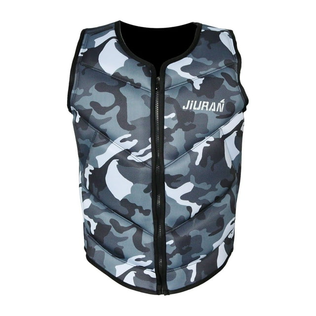 Life Vests Suit Swim Trainer Life Jacket Buoy Aid Swimming Flotation Device for Grey XXL