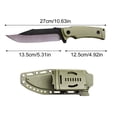 thumbnail image 2 of Fixed Blade Outdoor Knife Made from a Single Piece of AUS-8 Steel with Sheaths for Outdoor Activities and Camping, Gifts for Men(Green), 2 of 5