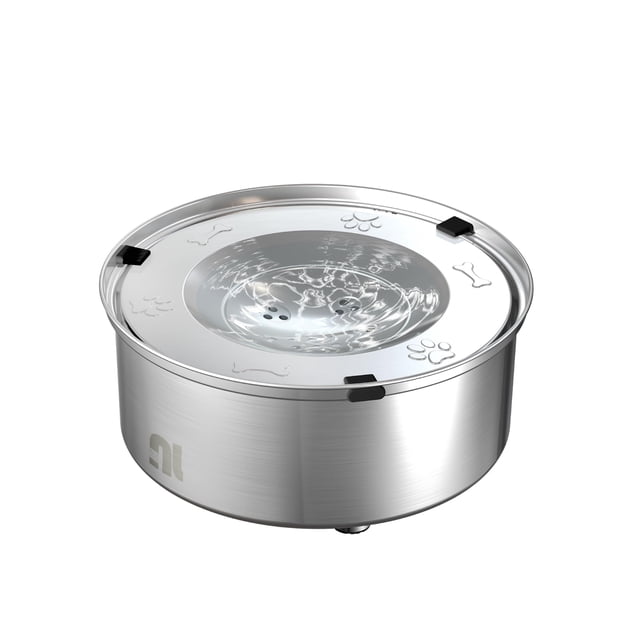 Cuenco de agua para perros Nicelock de acero inoxidable de 1 L/0.26 galones