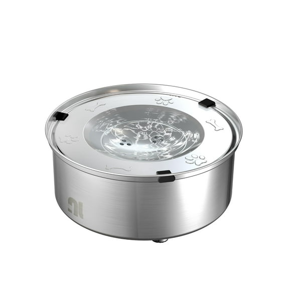 Cuenco de agua para perros Nicelock de acero inoxidable de 1 L/0.26 galones