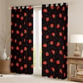 thumbnail image 2 of Manfei Cute Strawberry Blackout Curtains Set of 2 (52x84 Each),Polka Dot Window Curtains,Red Black Curtains and Drapes For Girls,Ultra Soft Home Decor, 2 of 6