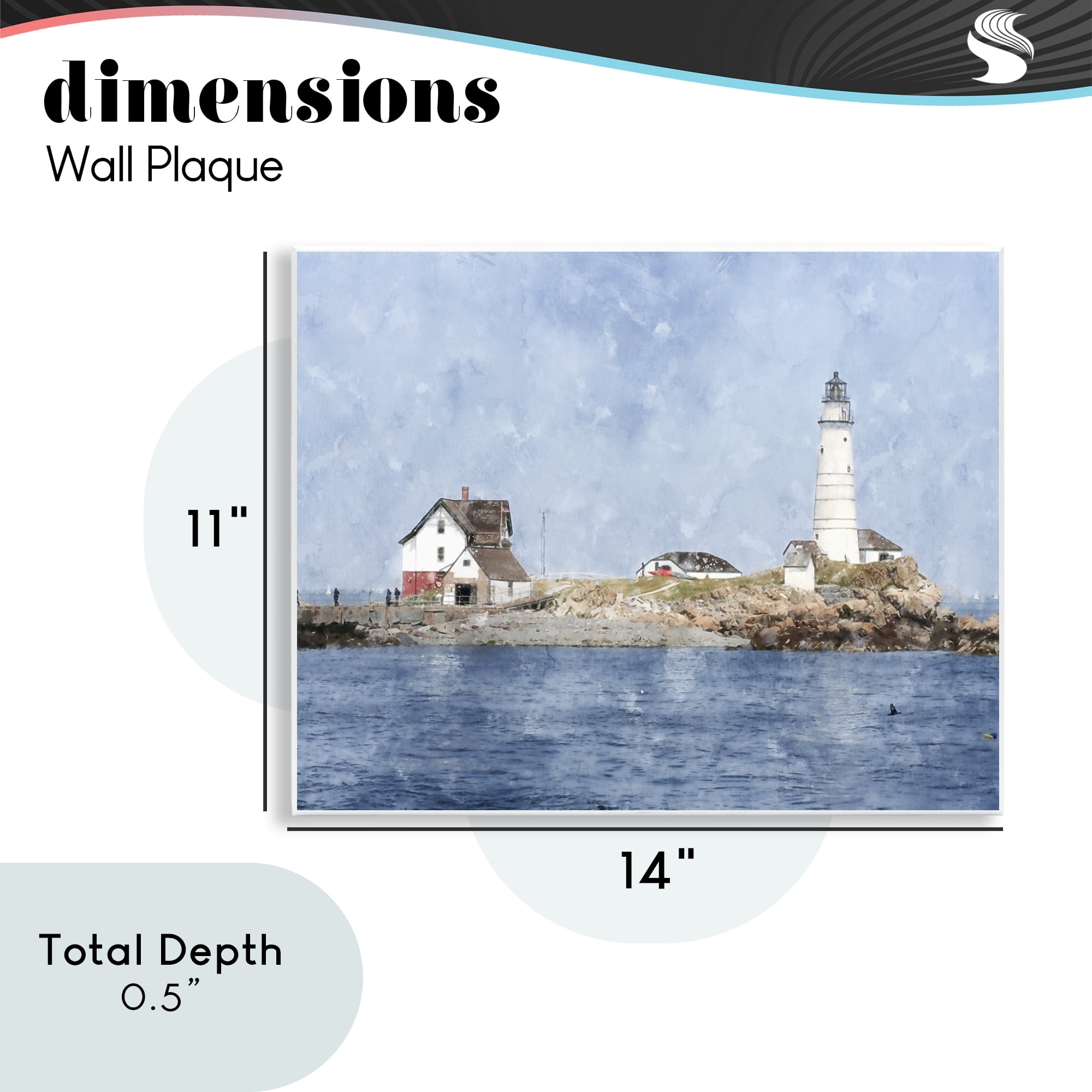 Stupell Industries Picturesque Lighthouse Island Wall Plaque Art, design by Kim Curinga