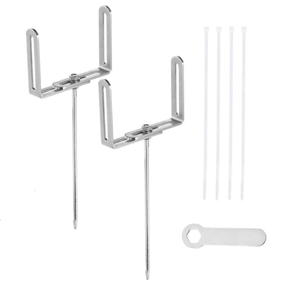 Ywmsfl 2Pcs Adjustable Gutter Extension Bracket Outdoor Rain Gutter Stake Extension Support RustProof Anchors For Pipe Support