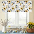 thumbnail image 6 of Valances for Windows Spring Sunflower Leaf Seamless Rod Pocket Short Curtain for Bathroom Living Room Bedroom Farm Blossom Floral 1 Panel 54x18in, 6 of 9