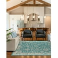 thumbnail image 7 of Unique Loom Penrose Collection Area Rug - Krystle (8' Square Turquoise/Beige), 7 of 7