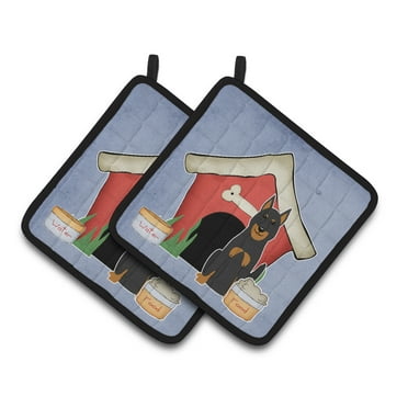 Carolines Treasures BB2834PTHD Dog House Collection Beauce Shepherd Dog Pair of Pot Holders , 7.5HX7.5W, multicolor