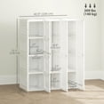 thumbnail image 3 of HOMCOM Portable Closet Wardrobe with 8 Compartments, 2 Hanging Rods, White, 3 of 10