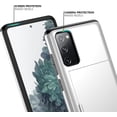 thumbnail image 4 of Samsung S20 FE Case with Card Holder Dual Layer Heavy Duty Protective Galaxy S20 FE Case Hidden Card Slot Slim Wallet Case for Samsung S20 FE 5G 6.5''(White), 4 of 13