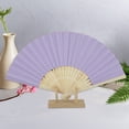 thumbnail image 4 of Unique Bargains Portable DIY 7-Inch Blank Folding Fan 1 Pc Light Purple, 4 of 5