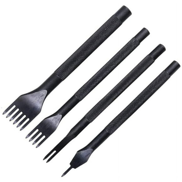 3 Mm 1/2/4/6 Puntas Herramienta de PerforacióN de Agujeros de Cincel de Costura de Diamante Perforadora de , Juego de Cinceles de -4 Piezas