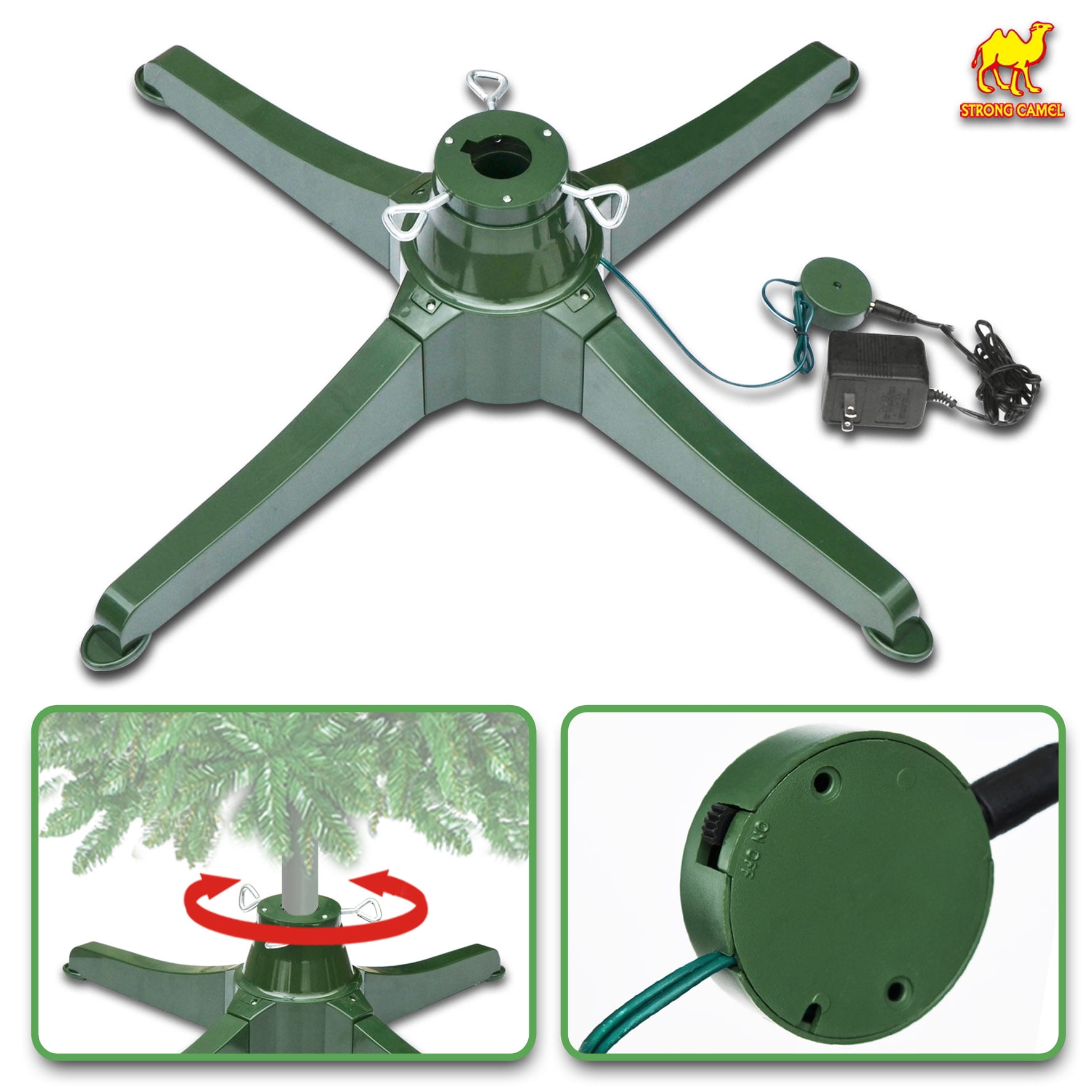 Strong Camel Rotating Tree Stand for Artificial Christmas Tree Revolving Tree Base Only ...