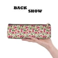 thumbnail image 2 of Naloa Rose Flowers Print Leather Pencil Case - Portable Big Capacity Pencil Pouch Organizer Bag Stationery Bag for Work & Office Pencil Pen Case, 2 of 5