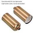thumbnail image 5 of Uxcell Decorative Lamp Base Holder Cover Sleeve E14 Lamp Socket Cup Gold Bronze 6 Pack, 5 of 6