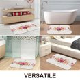 thumbnail image 4 of 1pc Floral Border Absorbent Non-Slip Bathroom Thickened Flannel Rug Decor,Soft,Quick Drying,Suitable For Indoor/outdoor Use,Bathrooms,Bedrooms,Kitchens,Terrace,Laundry Rooms,16"x24", 4 of 9