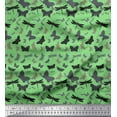 thumbnail image 1 of Soimoi Green Cotton Duck Fabric Artistic Insects Printed Fabric 1 Yard 42 Inch Wide, 1 of 1