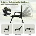 thumbnail image 4 of Gymax Oversized Foldable Fishing Chair Camping Chair w/ Large Adjustable Feet Armrest, 4 of 10