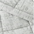 thumbnail image 6 of Noble Linens 3-Piece Light Gray Distressed Field Print Comforter Set, Full/Queen, 6 of 9
