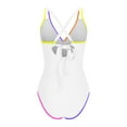 thumbnail image 4 of Simua Women Slimming Tummy Control One Piece Swimsuits V Neck Crisscross Back Color Block Bathing Suit for Beach Pool Party, 4 of 8