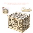 thumbnail image 3 of Caja De Tarjeta De Boda De Madera Decoración De Recepción De Boda Rústica Organizador De Tarjeta De Felicitación Diseño Hueco De Cerradura Para Caja De Recuerdo De Dormitorio De Boda Sweethay HA013127-00, 3 of 7