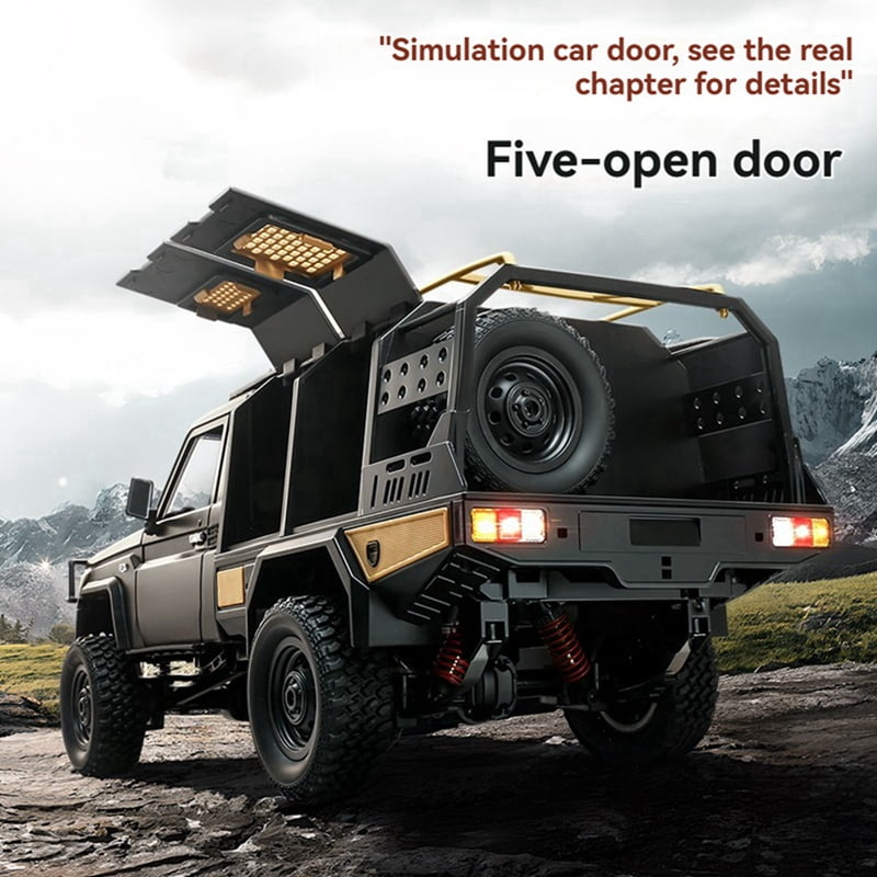 2.4G Full Scale Pickup Short Truck 4WD Climbing Car RC car Remote Control Toy for MN MODEL MN82S 1:12 black