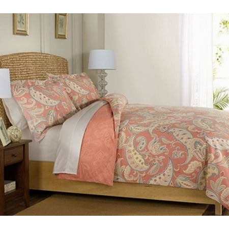 Sonoma Melrose Orange Paisley 3 Pc Cotton Duvet Cover Set Full Queen Sonoma Melrose Orange Paisley 3 Pc Cotton Duvet Cover Set Full Queen Size Bed