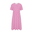 thumbnail image 5 of Vestido Casual Pantalones para Mujeres Vestido de Cuello Alto Cintura Elástica Cuello en V Manga Corta Polka Dot Cuello Redondo Top, 5 of 5