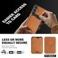 thumbnail image 6 of Compatible with Samsung Galaxy S23 Wallet Case, Magnetic 2-in-1 Detachable Card Holder, Compatible with MagSafe, Vintage Leather RFID Blocking Flip Kickstand Case for Men Women,Brown, 6 of 10