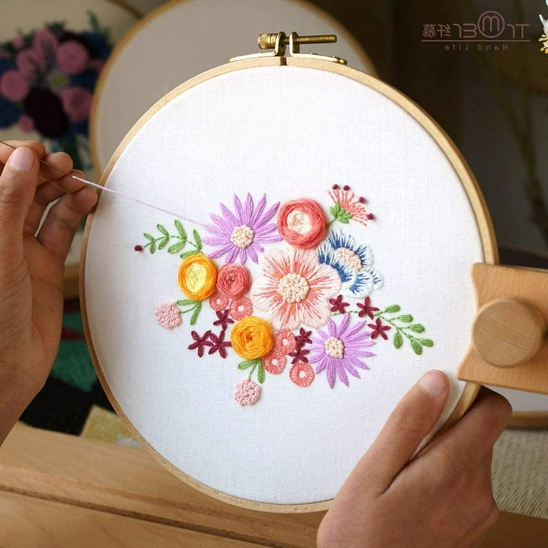 1pc Plastic Embroidery Hoop Rings Round Bamboo Frame Hoops Cross Stitch  Crafts S